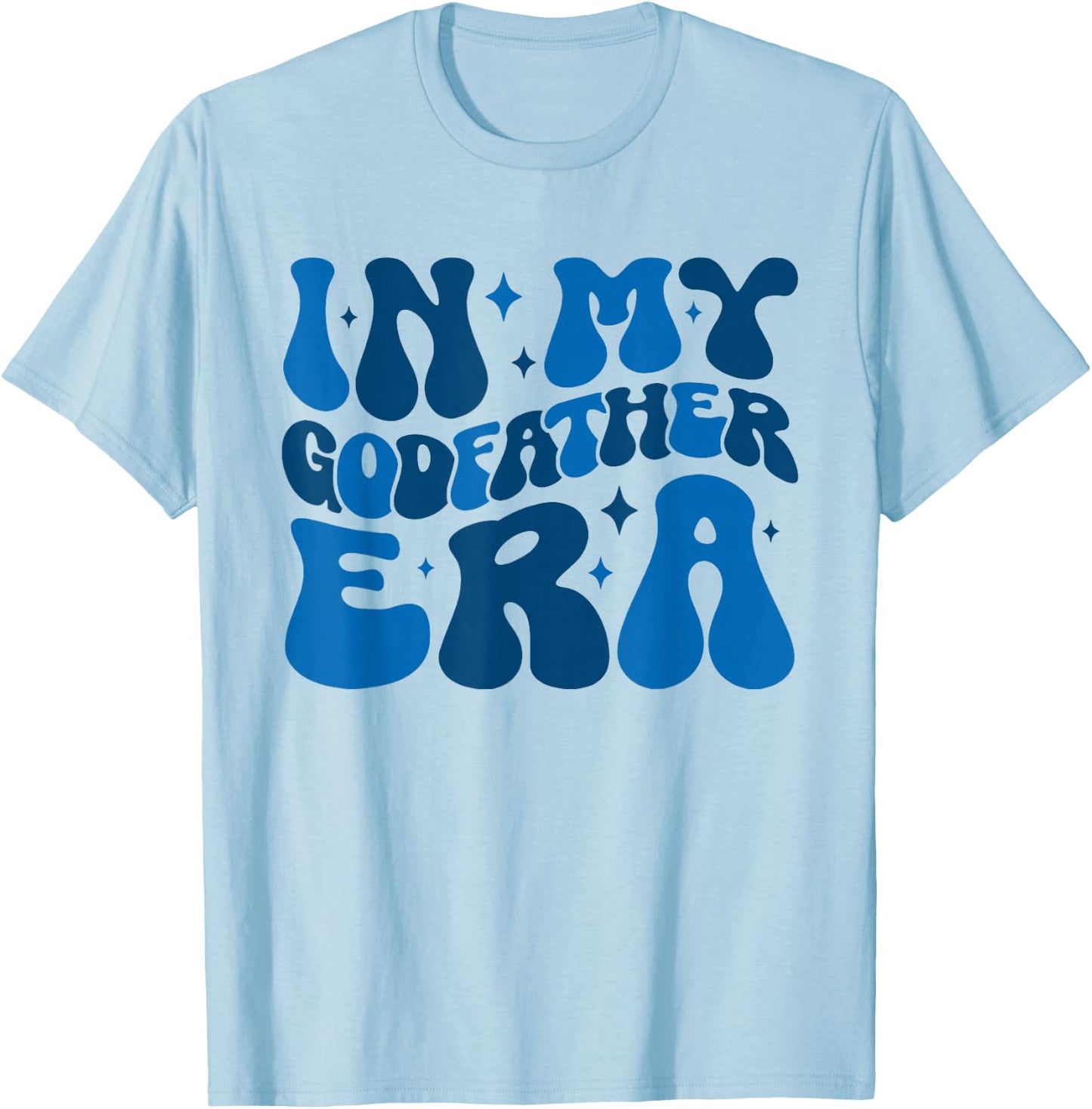 In My Godfather Era Retro Family Matching Godfather Groovy T-Shirt - T-Shirt | Light Blue