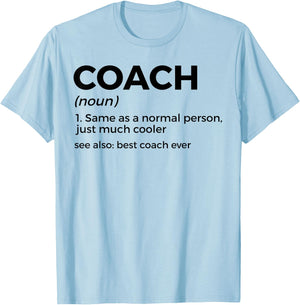 with German Text "Coach-Definition Funny The Best Coach of All Times" T-Shirt - T-Shirt | Light Blue