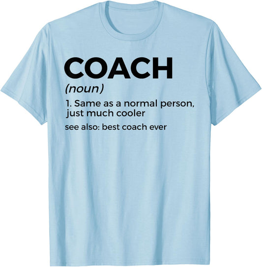 with German Text "Coach-Definition Funny The Best Coach of All Times" T-Shirt - T-Shirt | Light Blue