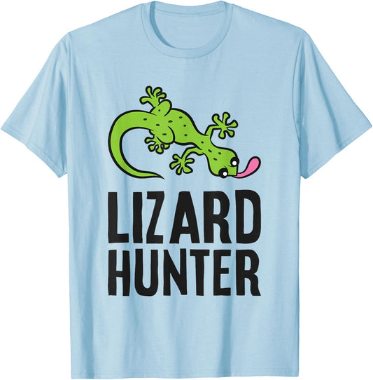 Lizard Catcher Reptile Funny Lizard Hunter T-Shirt - T-Shirt | Light Blue