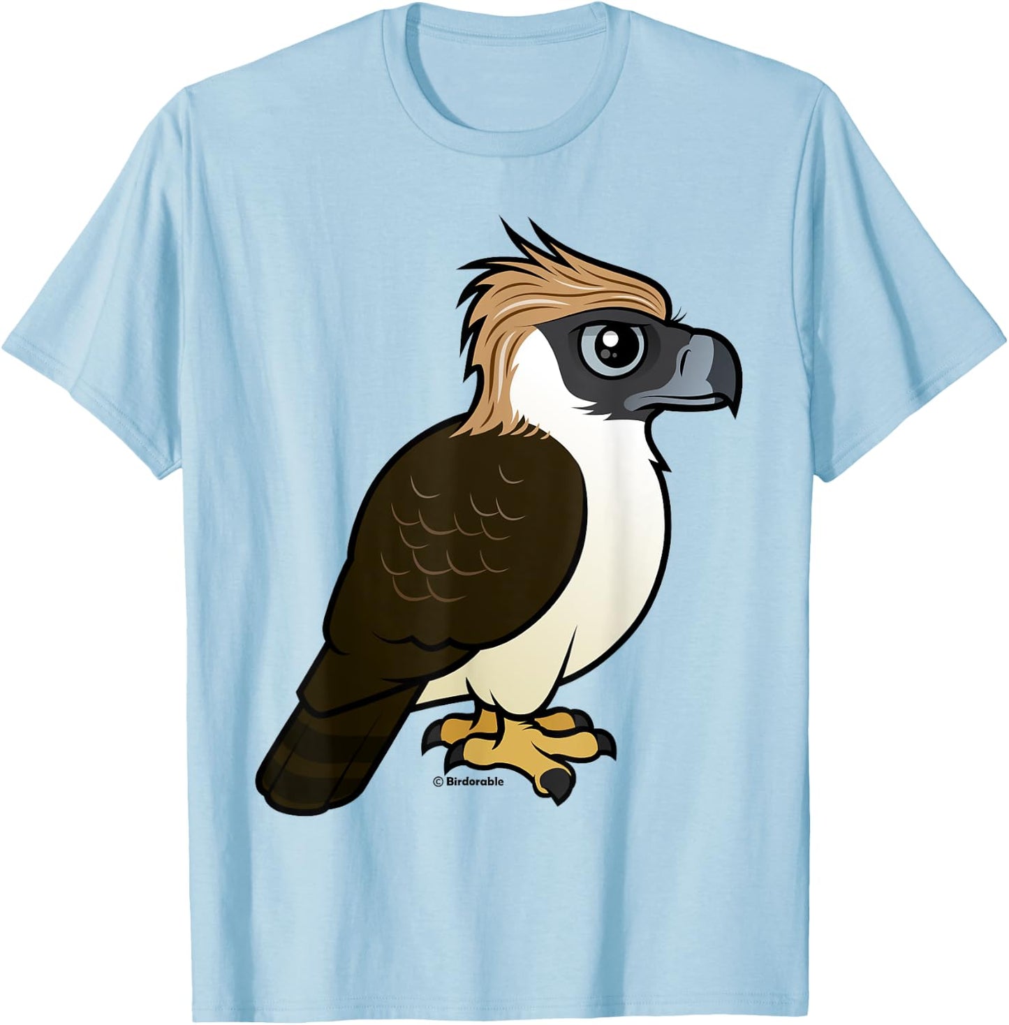Cute Cartoon Philippine Eagle Birdorable Bird of Prey Raptor T-Shirt - T-Shirt | Light Blue