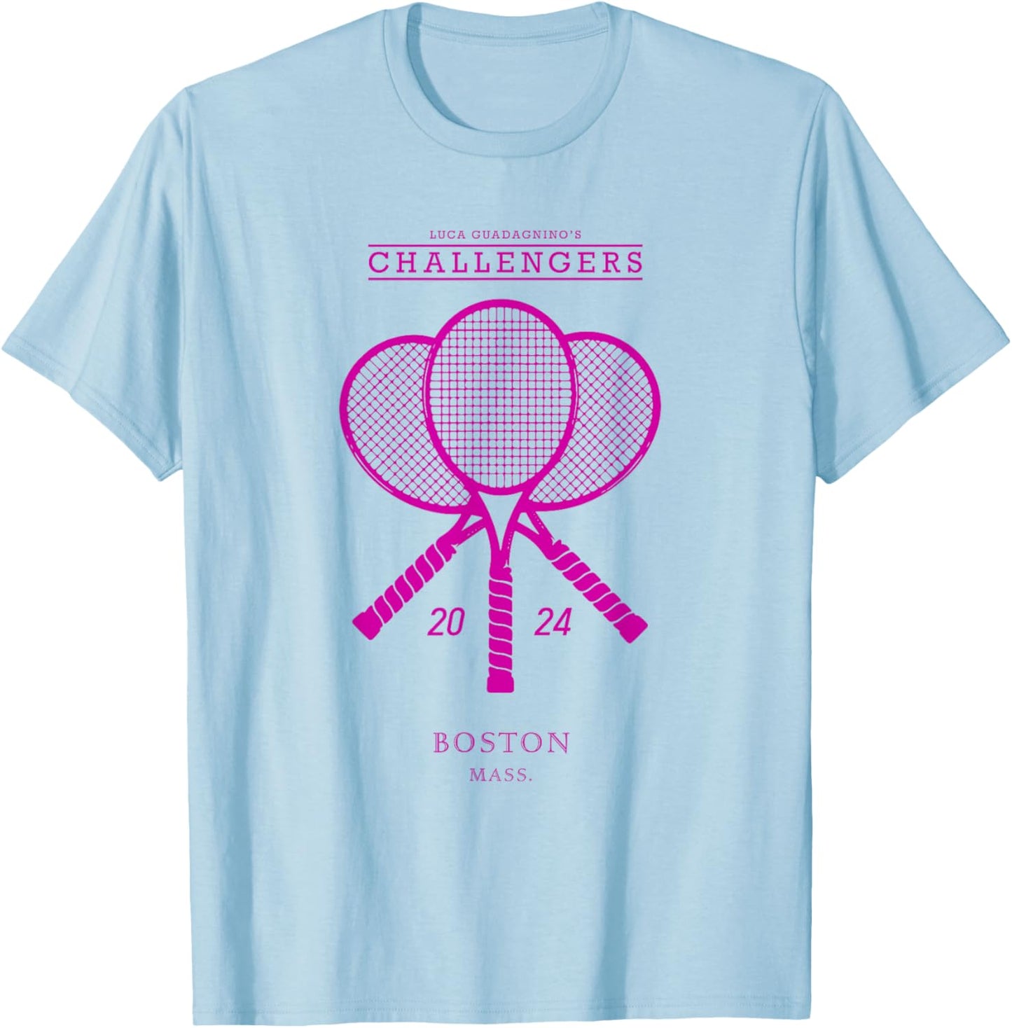 Pink Tennis Rackets - Challengers Movie T-Shirt - T-Shirt | Light Blue