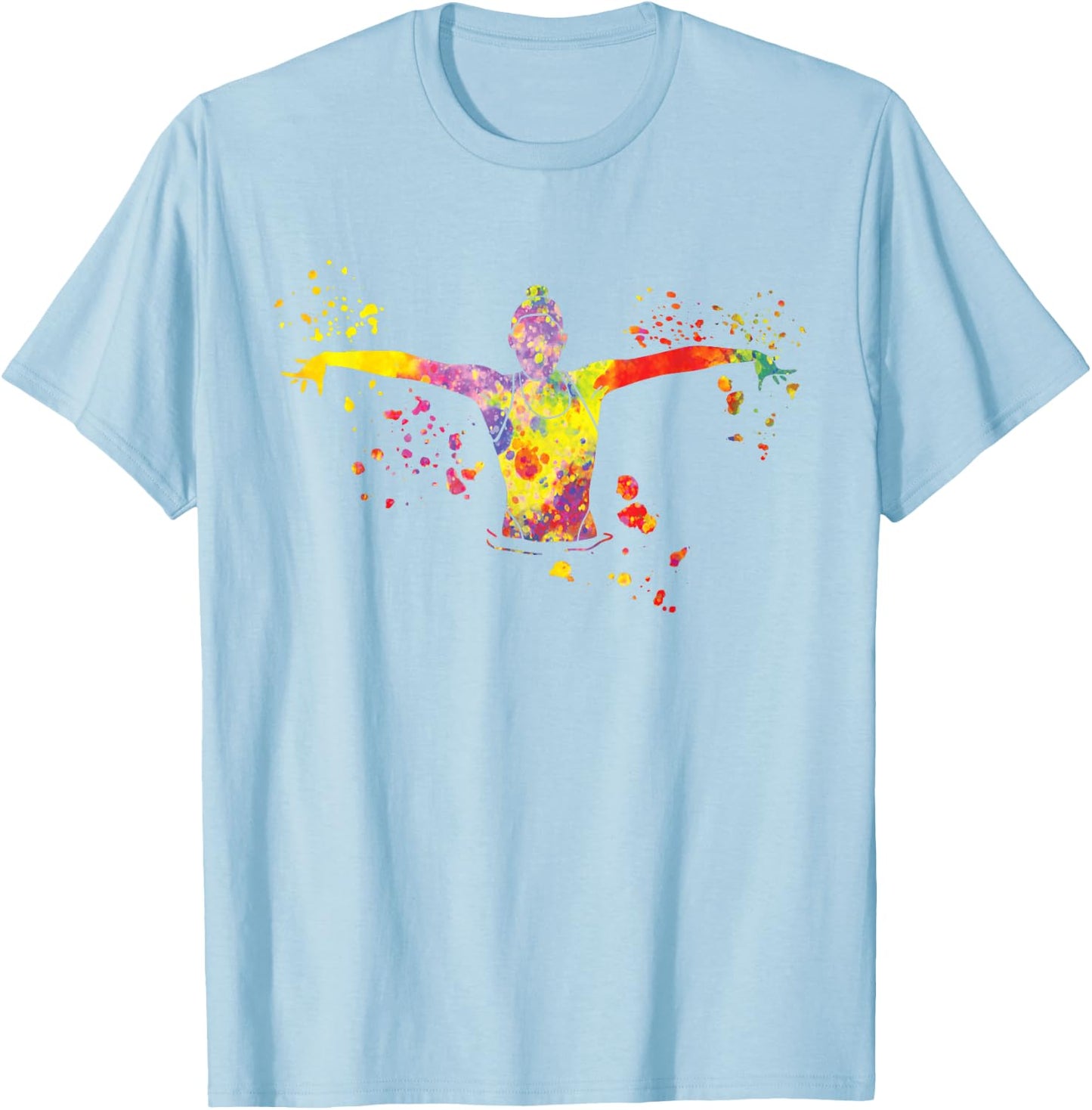 Colorsplash Team Artistic Swim , white, S T-Shirt - T-Shirt | Light Blue