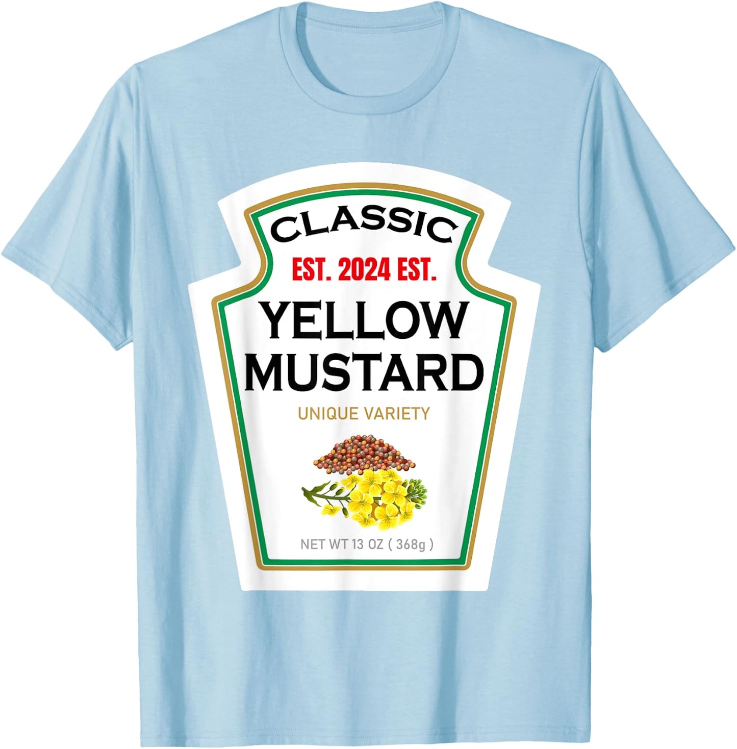 Yellow Mustard DIY Halloween Costume Couples & Group Mayo T-Shirt - T-Shirt | Light Blue