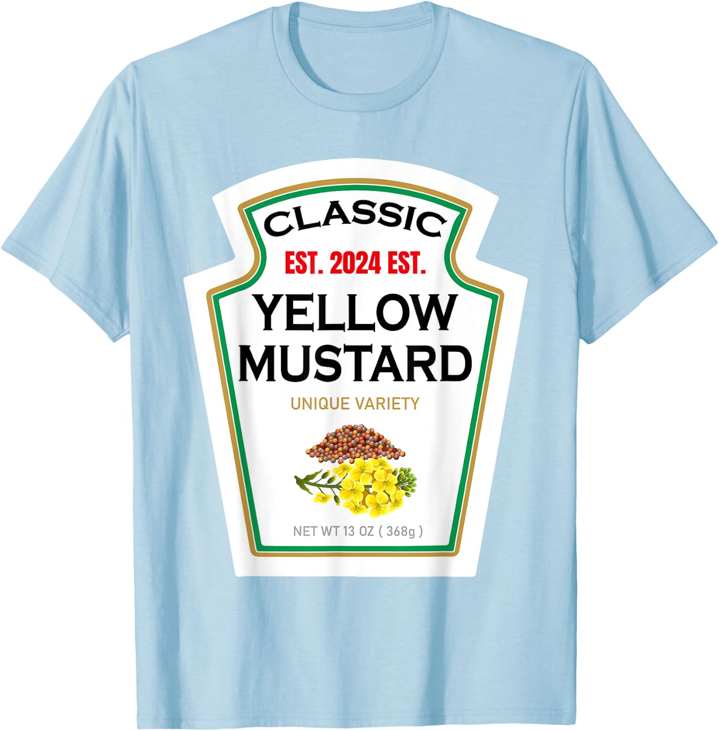 Yellow Mustard DIY Halloween Costume Couples & Group Mayo T-Shirt - T-Shirt | Light Blue