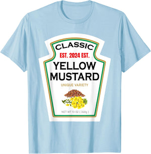 Yellow Mustard DIY Halloween Costume Couples & Group Mayo T-Shirt - T-Shirt | Light Blue