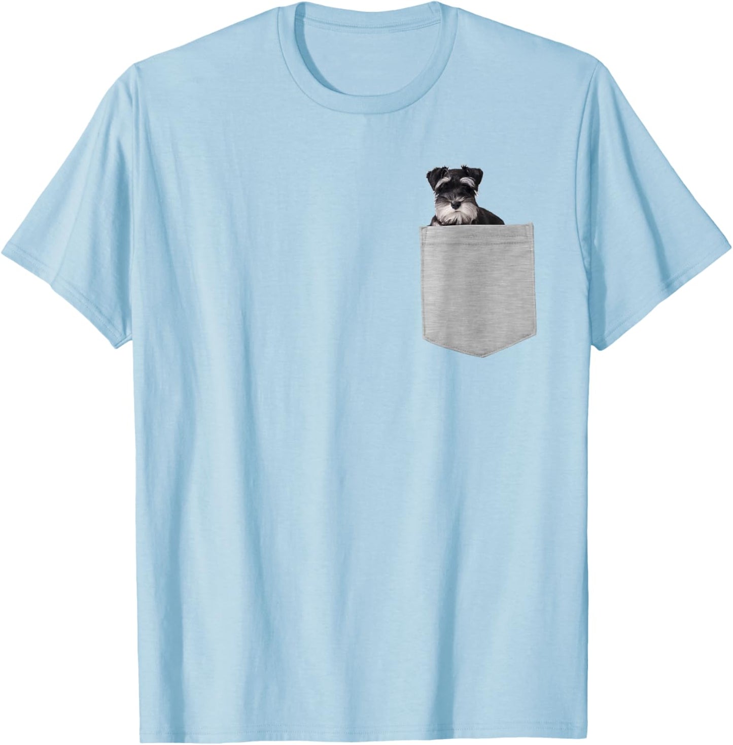 Dog in Your Pocket Miniature Schnauzer T-Shirt - T-Shirt | Light Blue