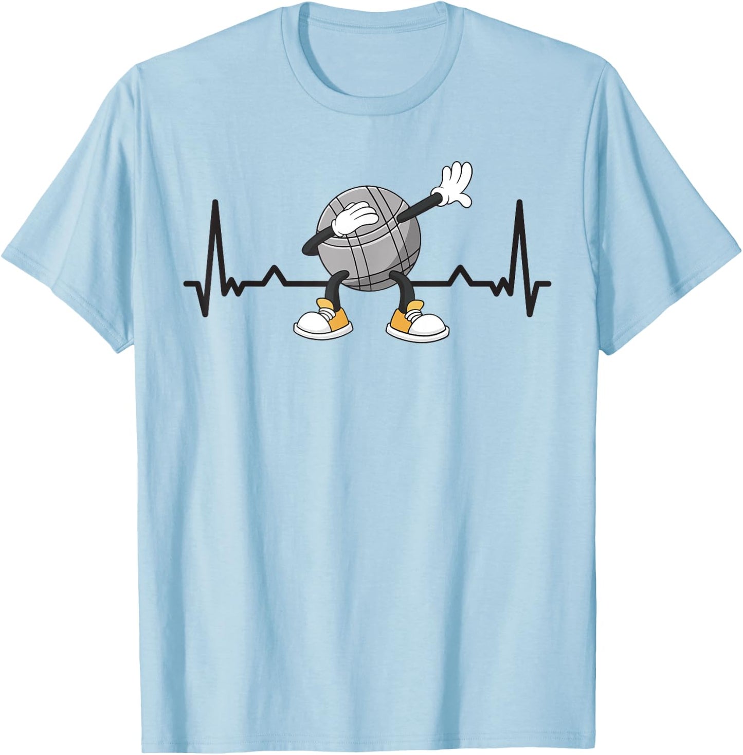 Herzschlag Boulekugeln für Bouler und Petanque Spieler Boule T-Shirt - T-Shirt | Light Blue