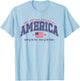 USA Land Of Free 1778 American Flag Pride T-Shirt - T-Shirt | Light Blue