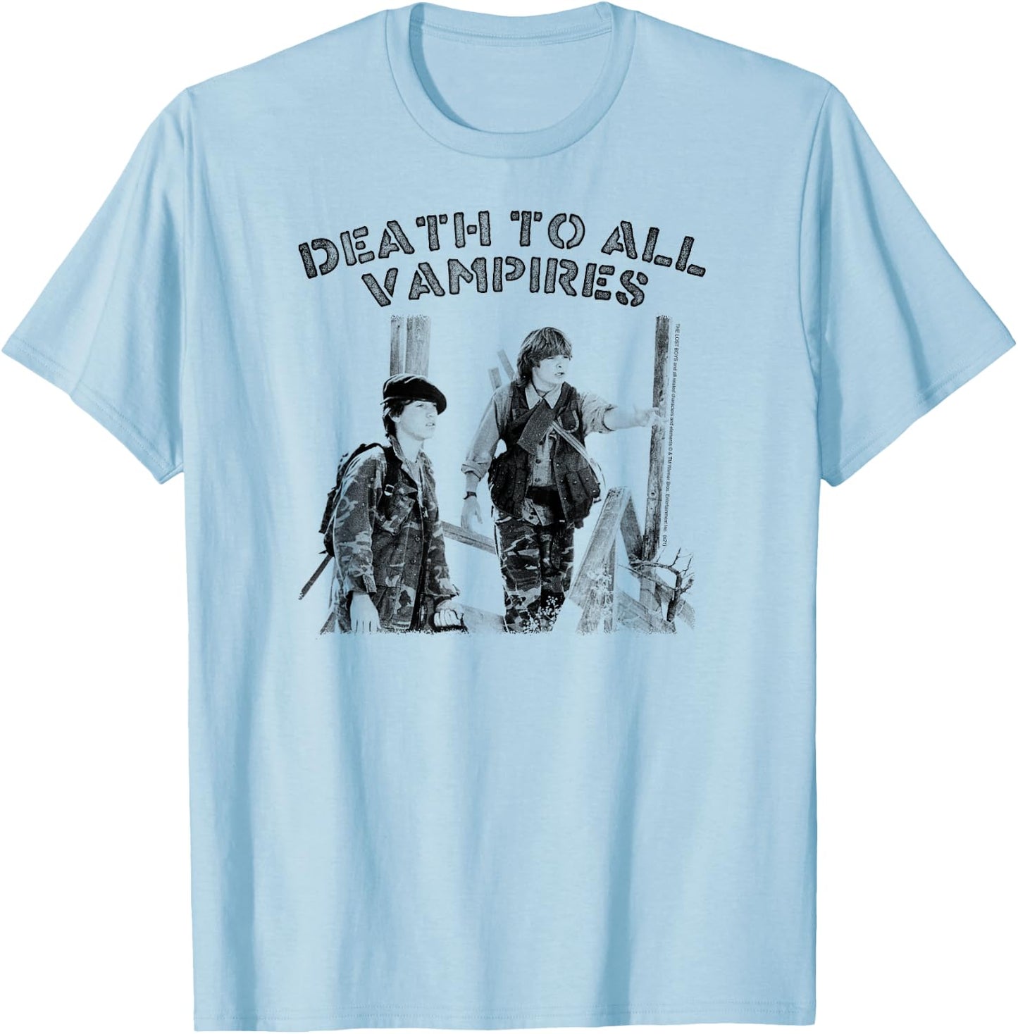 The Lost Boys Death To All Vampires T-Shirt - T-Shirt | Light Blue
