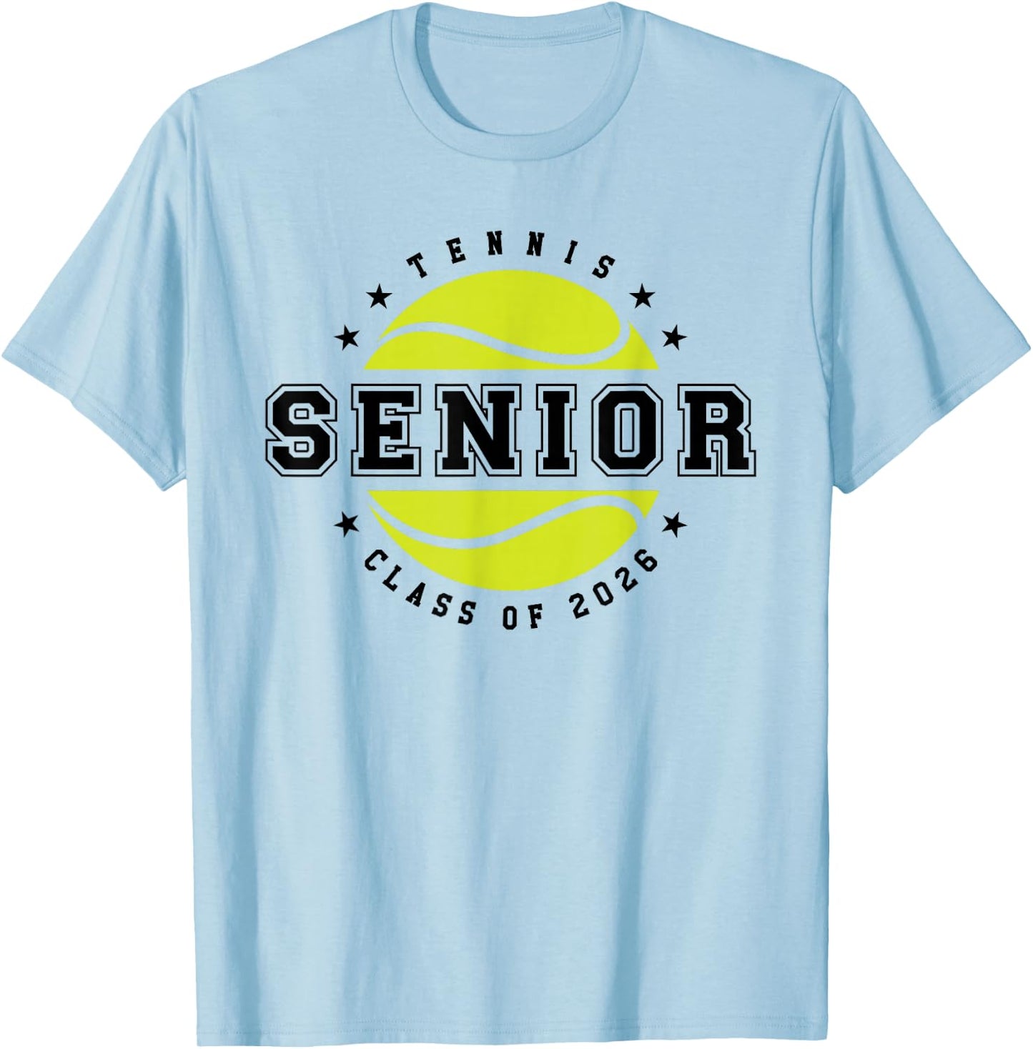Tennis Player Senior Year Class of 2026 Boys Girls T-Shirt - T-Shirt | Light Blue
