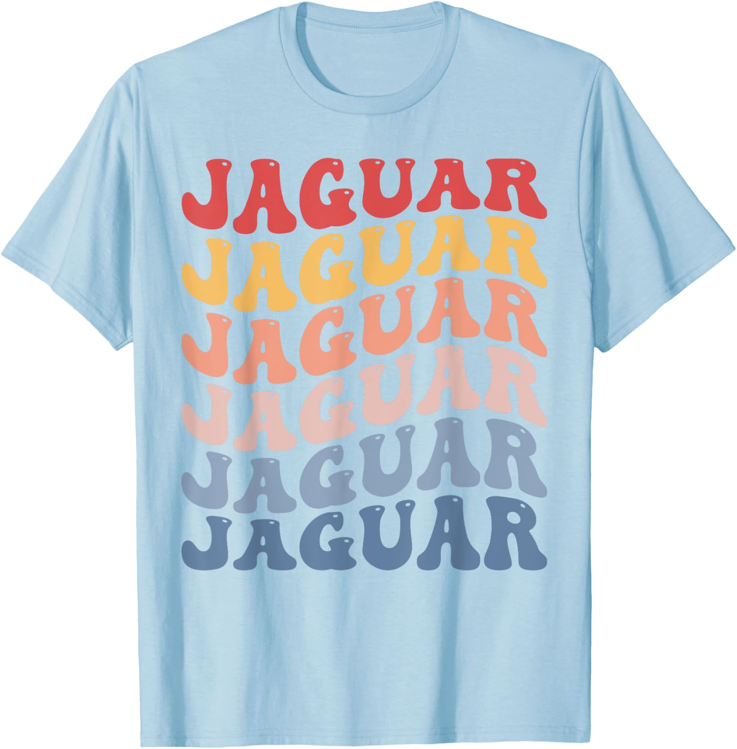 Jaguar Groovy Retro T-Shirt - T-Shirt | Light Blue