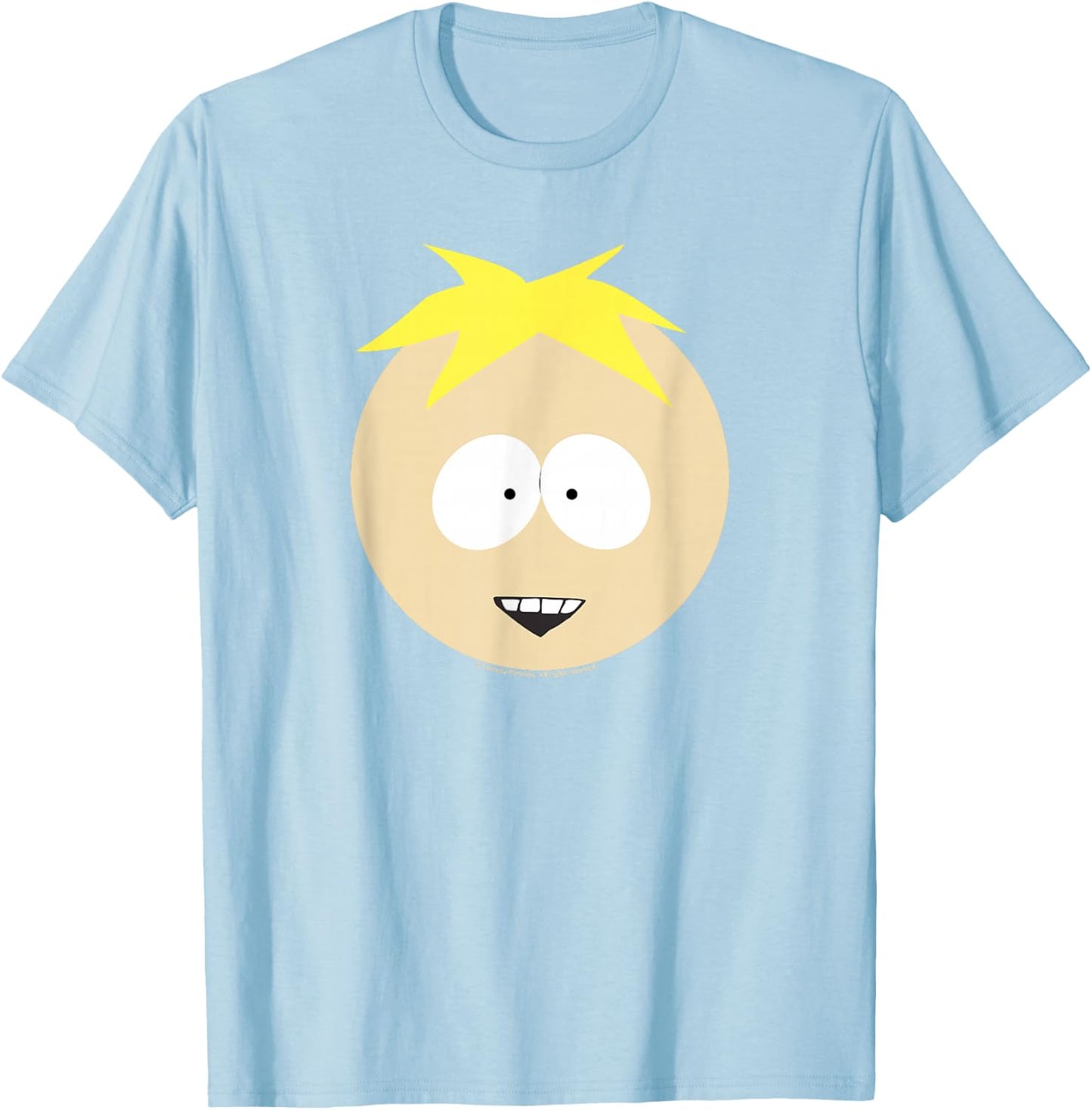 South Park Butters Smile Face Halloween T-Shirt - T-Shirt | Light Blue