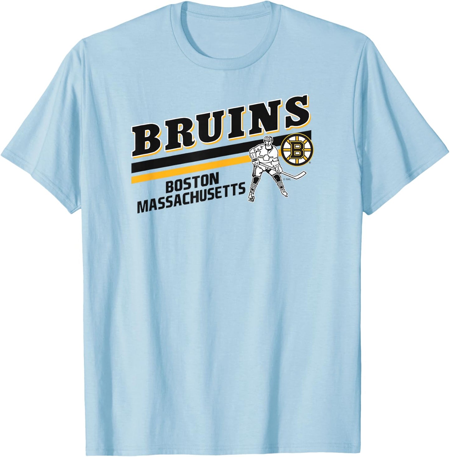 Boston Bruins Player Gray Officially Licensed T-Shirt - T-Shirt | Light Blue