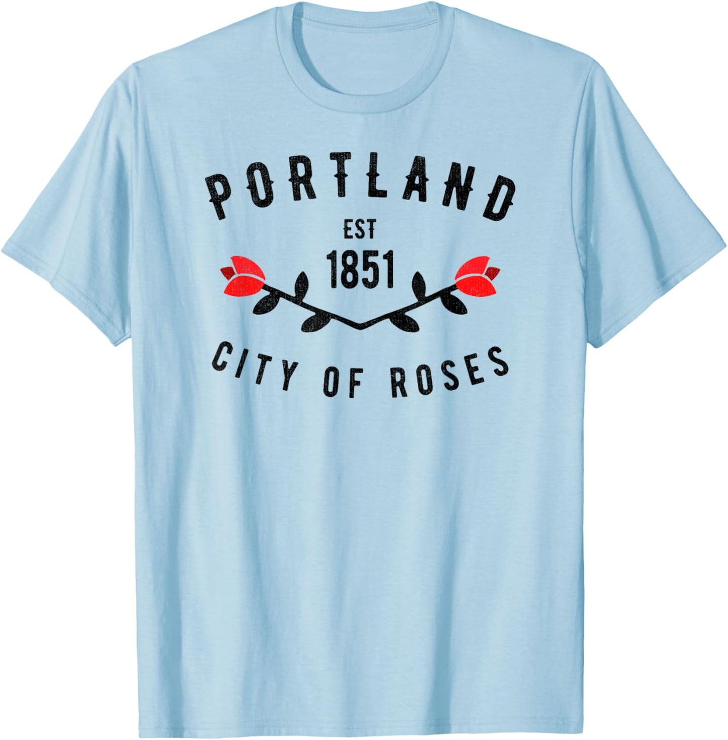 Portland City of Roses Oregon PDX Classic Vintage 503 Gift T-Shirt - T-Shirt | Light Blue