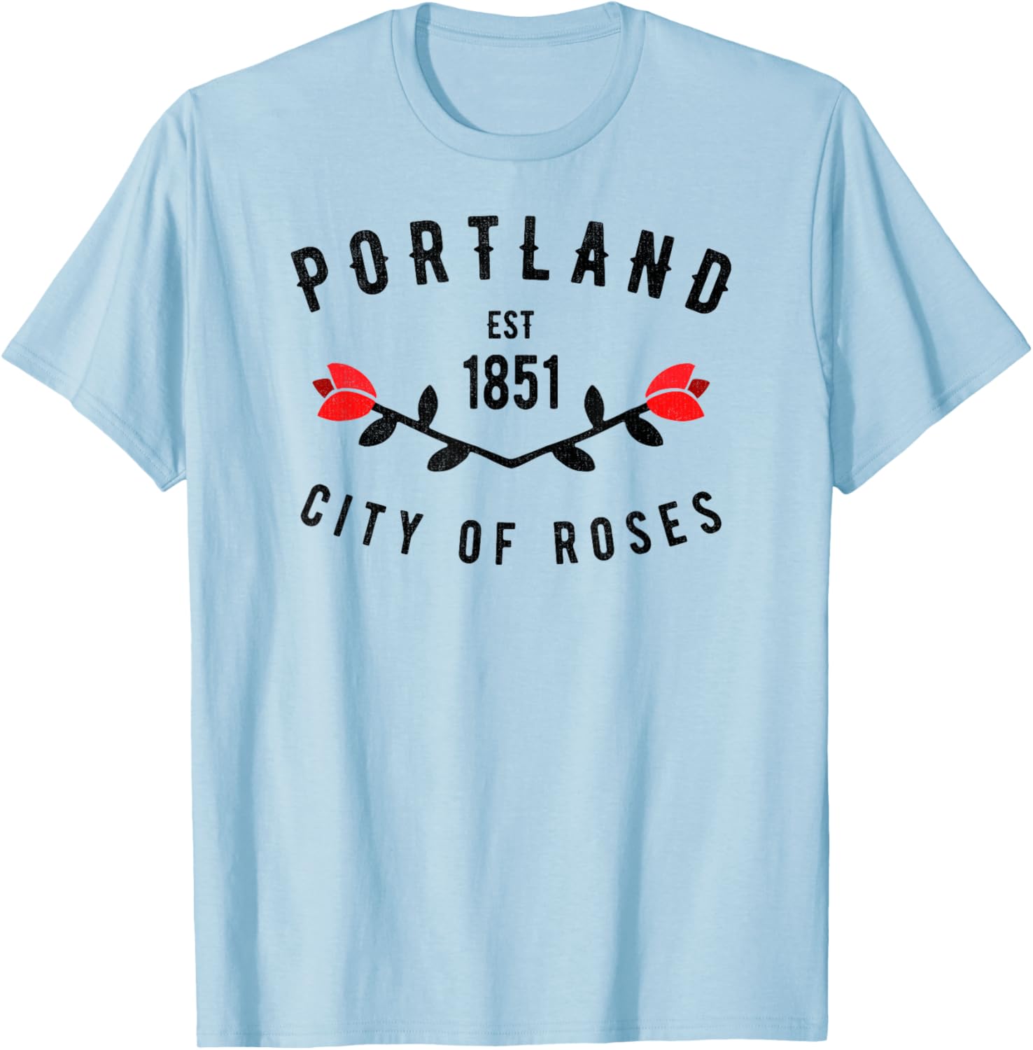 Portland City of Roses Oregon PDX Classic Vintage 503 Gift T-Shirt - T-Shirt | Light Blue