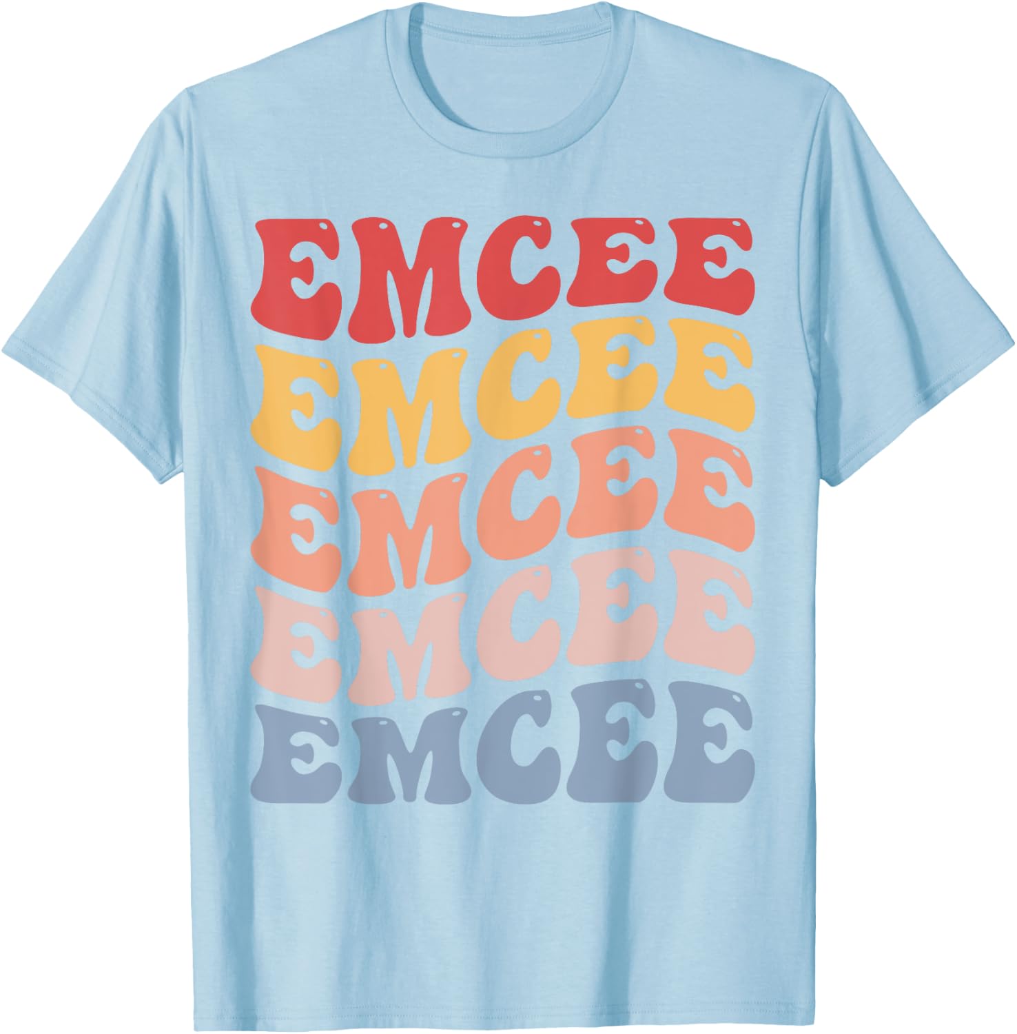 Emcee Groovy Retro T-Shirt - T-Shirt | Light Blue