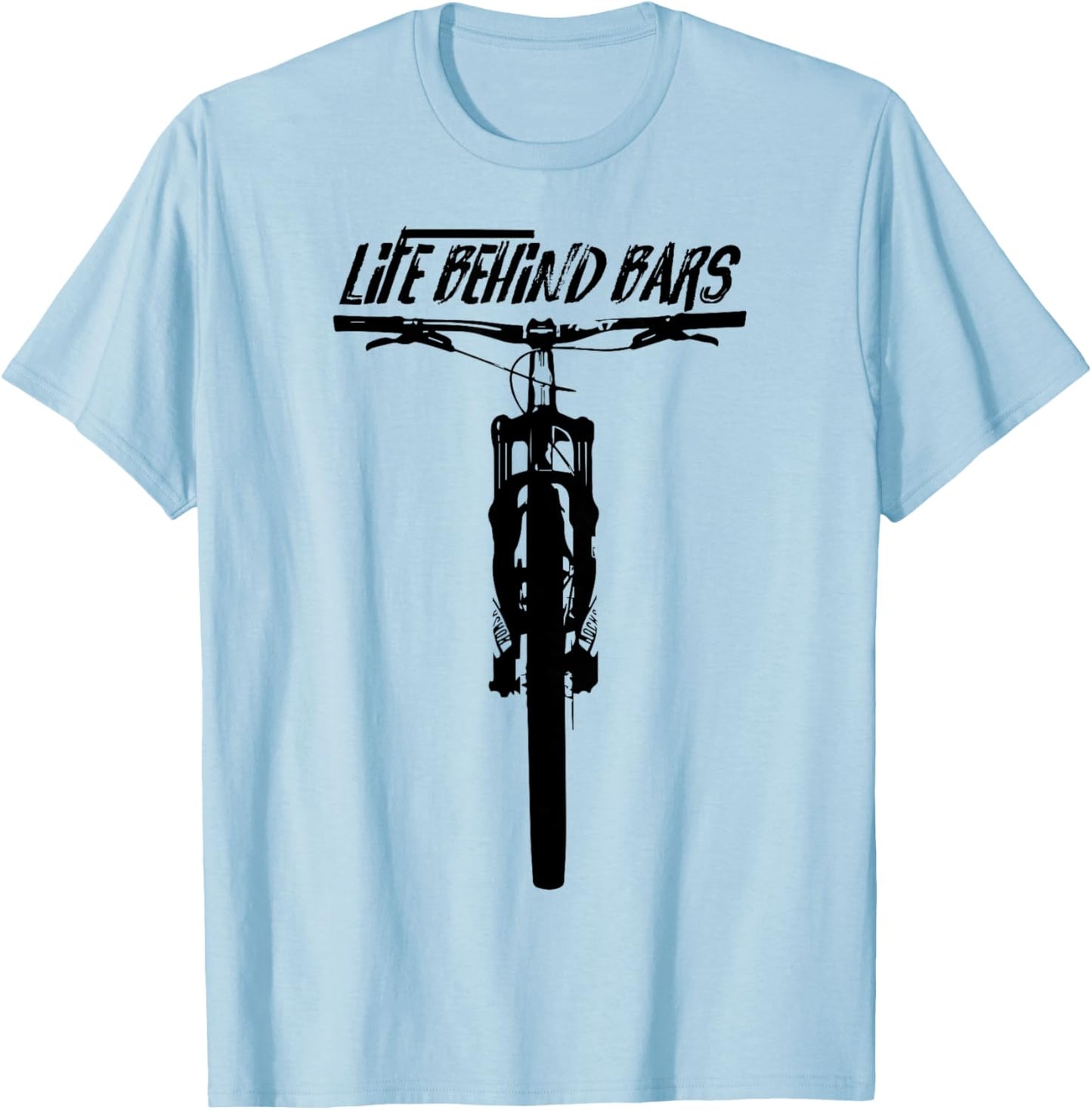 Life Behind Bars Bicycle Pun T-Shirt - T-Shirt | Light Blue