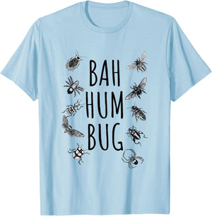 Bah Hum Bug Funny Entomology Christmas T-Shirt - T-Shirt | Light Blue