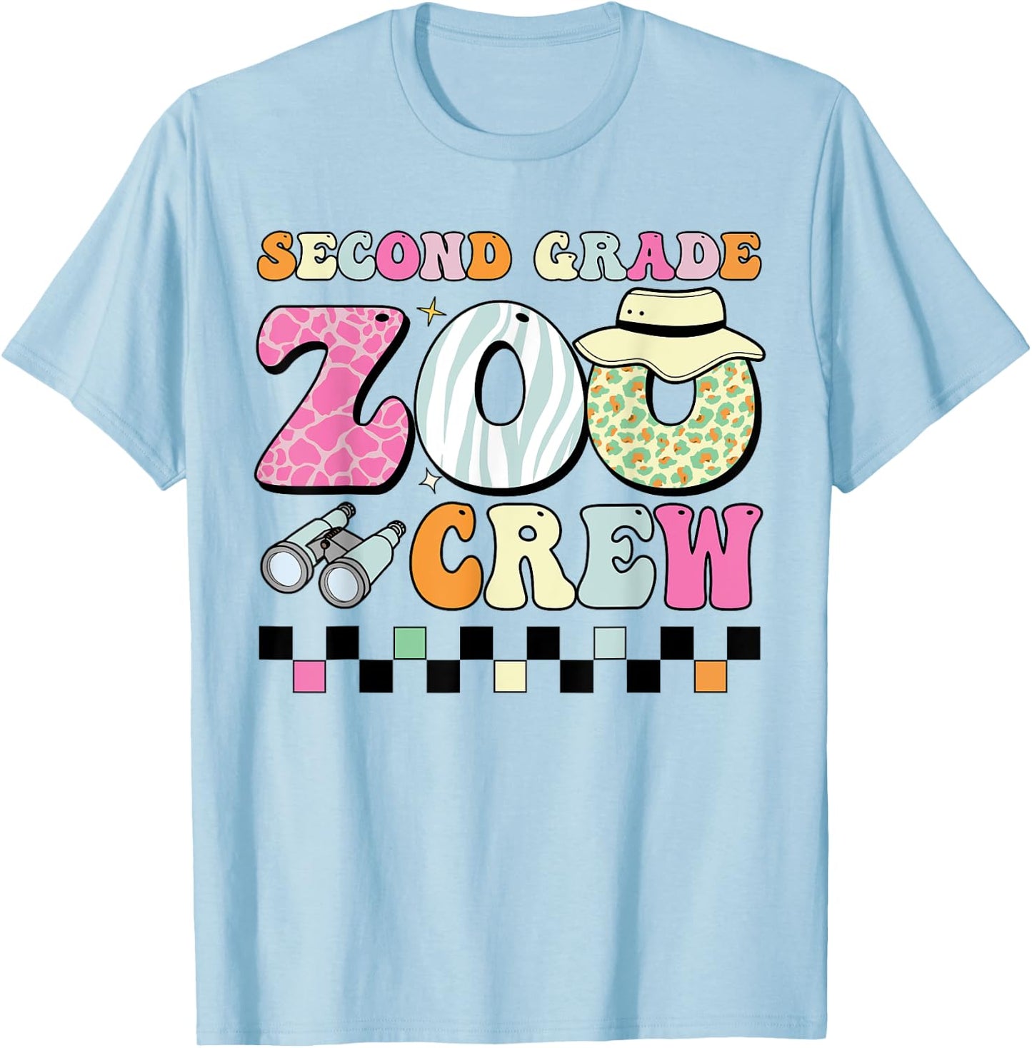 Field Zoo Trip Shirt for Teacher, Second Grade Crew T-Shirt - T-Shirt | Light Blue