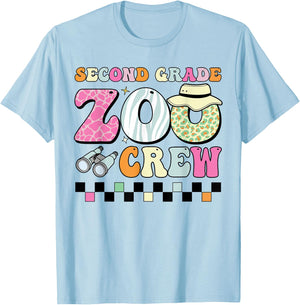 Field Zoo Trip Shirt for Teacher, Second Grade Crew T-Shirt - T-Shirt | Light Blue