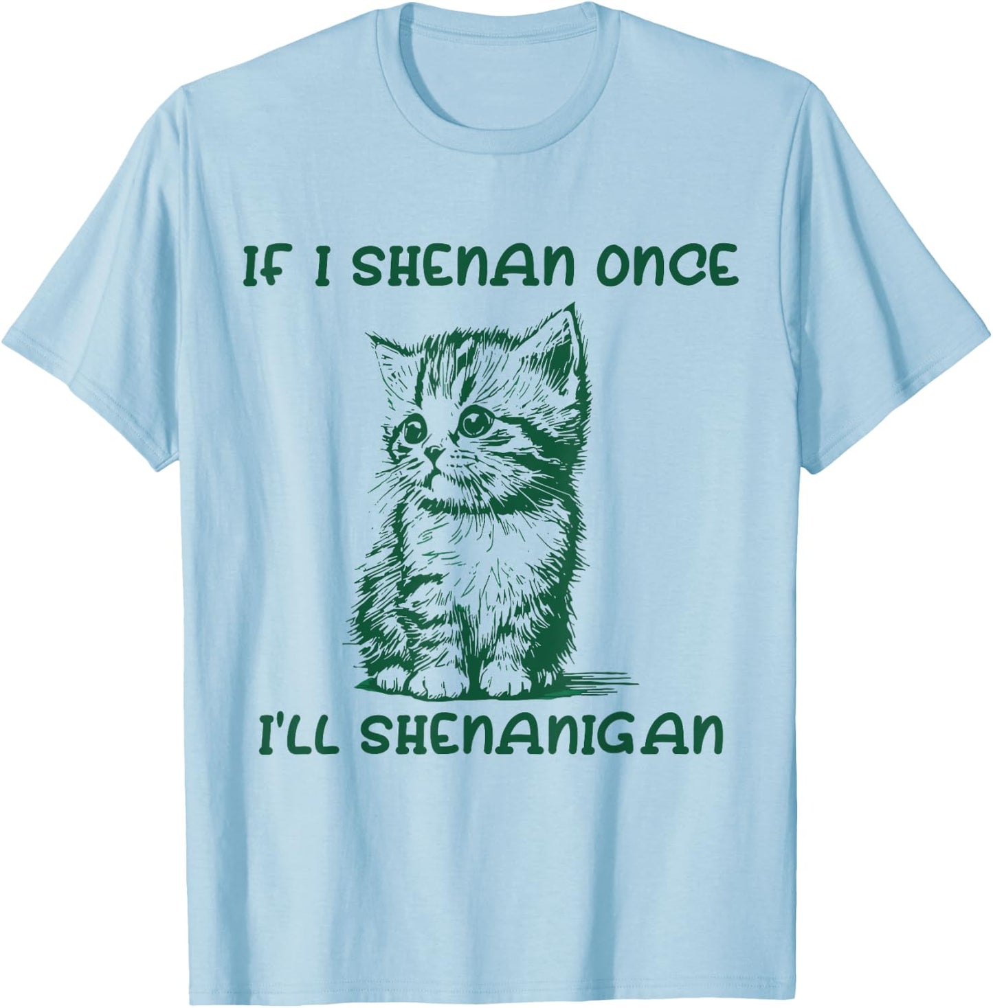 IF I SHENAN ONCE I'LL SHENANIGAN cat Women T-Shirt - T-Shirt | Light Blue
