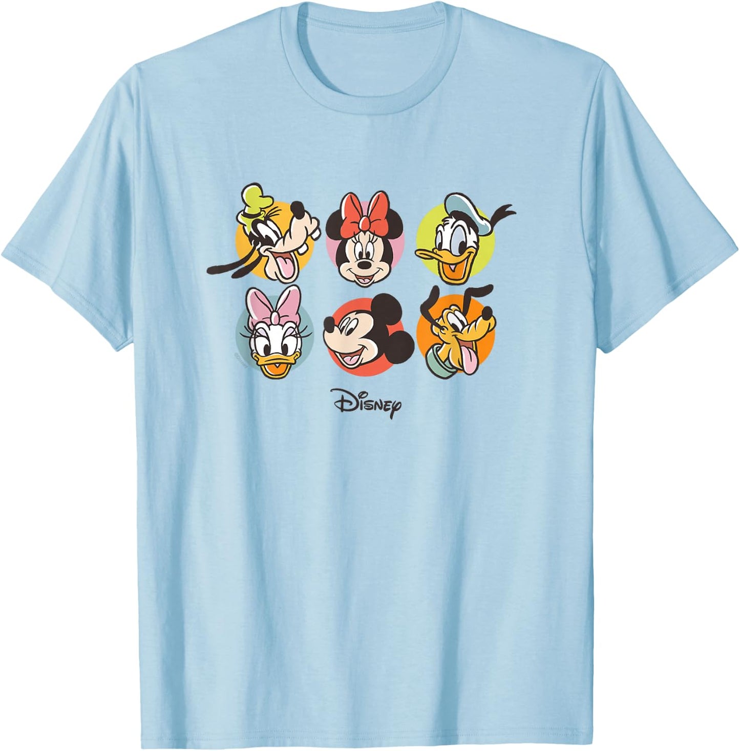 Mickey & Friends - Characters Heads T-Shirt - T-Shirt | Light Blue