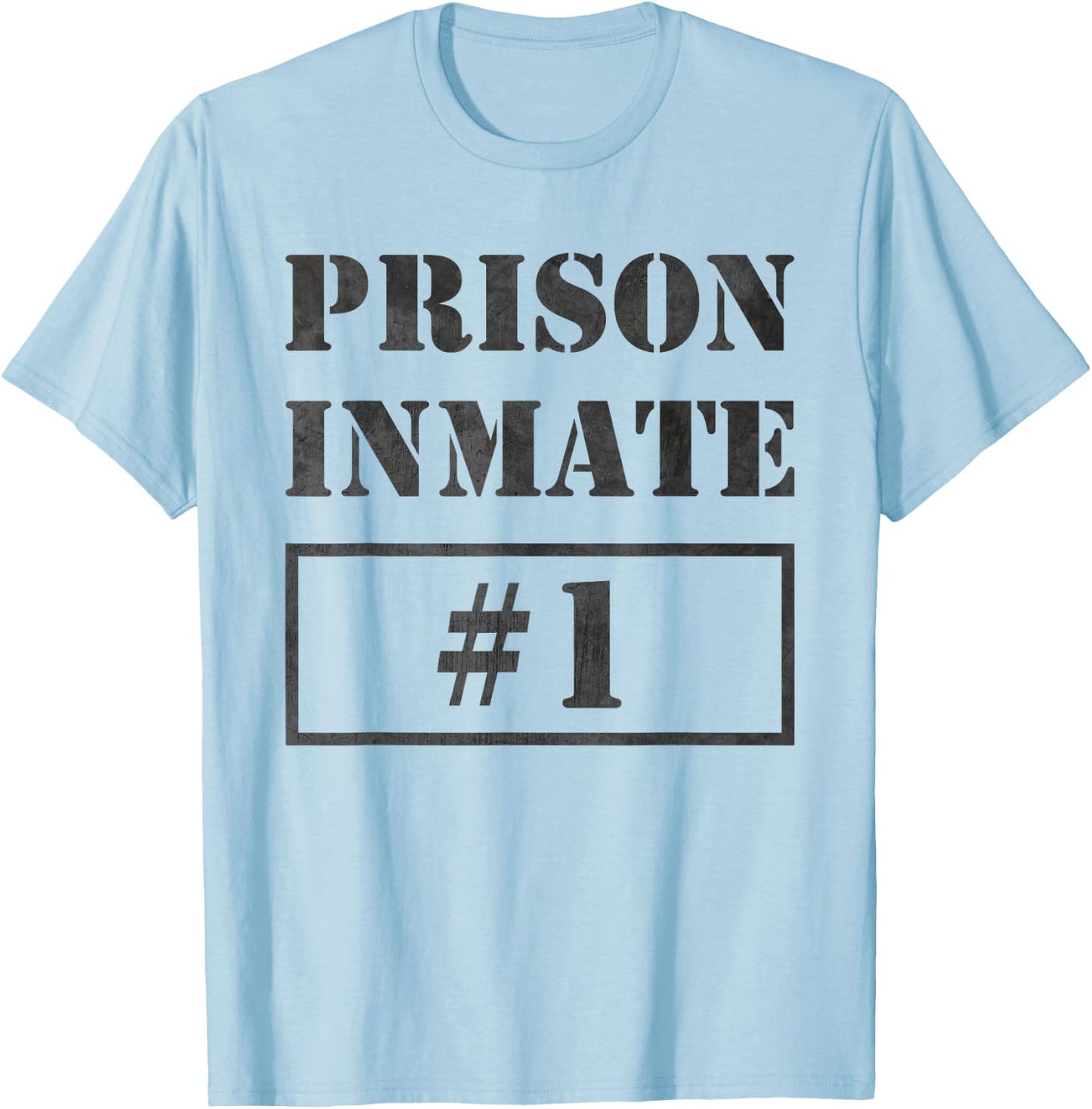 Prisoner Costume Inmate Funny Orange Escaped Jail T-Shirt - T-Shirt | Light Blue