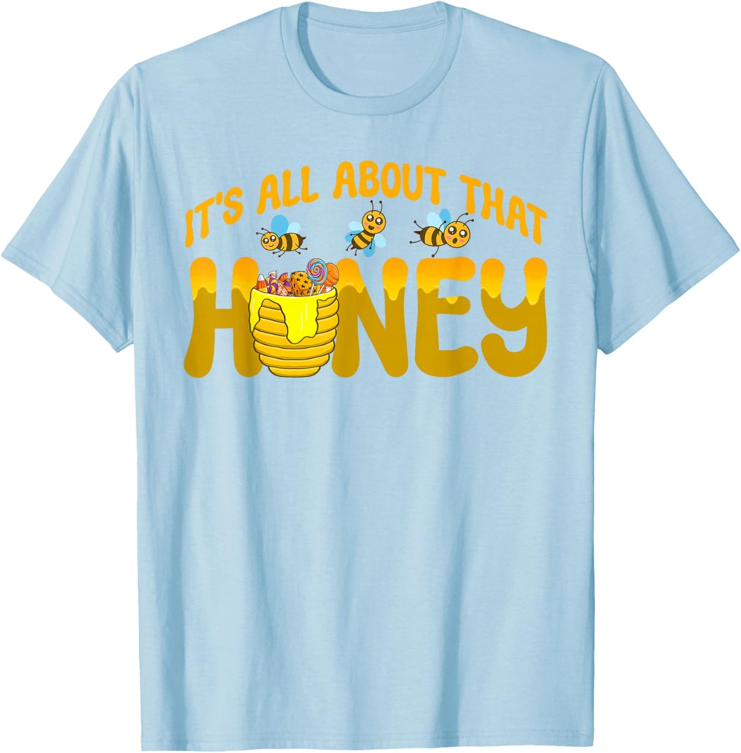 Honey Pot Costume It's All About That Honey Honey Jar T-Shirt - T-Shirt | Light Blue