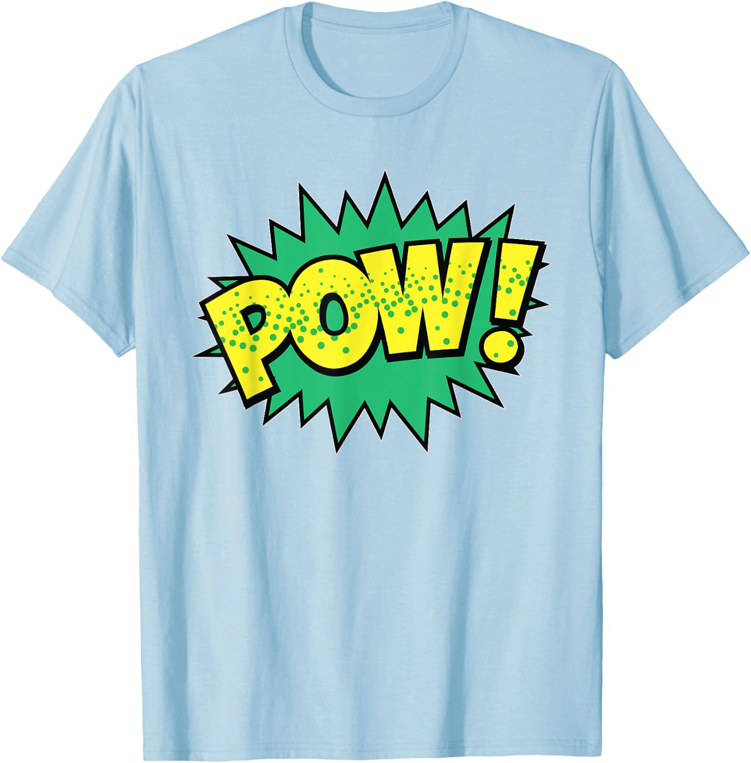 POW! Vintage Superhero Comic Book Sound Effect T-Shirt - T-Shirt | Light Blue