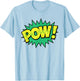 POW! Vintage Superhero Comic Book Sound Effect T-Shirt - T-Shirt | Light Blue