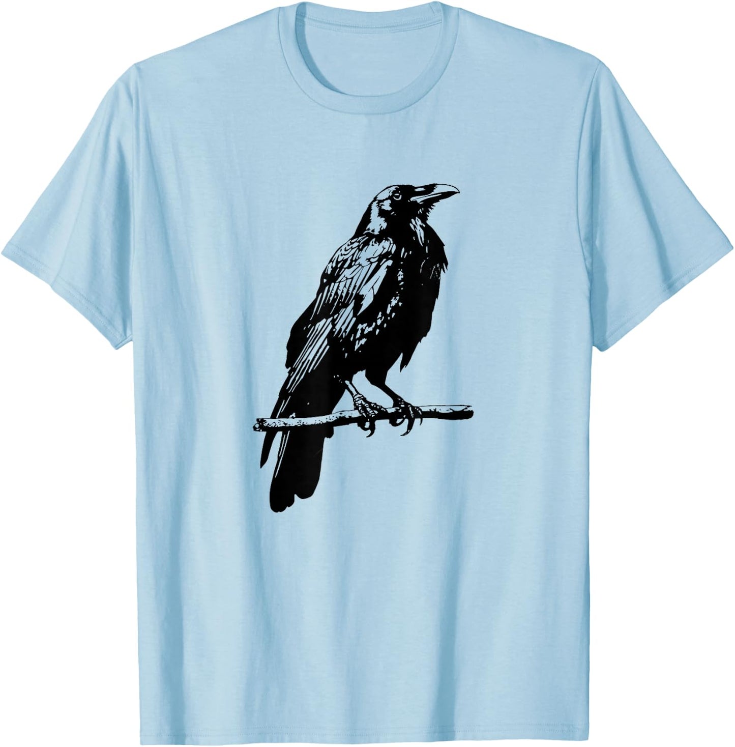 Crows and Ravens Bird Lovers Black Corvid Birders Graphic T-Shirt - T-Shirt | Light Blue