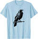 Crows and Ravens Bird Lovers Black Corvid Birders Graphic T-Shirt - T-Shirt | Light Blue
