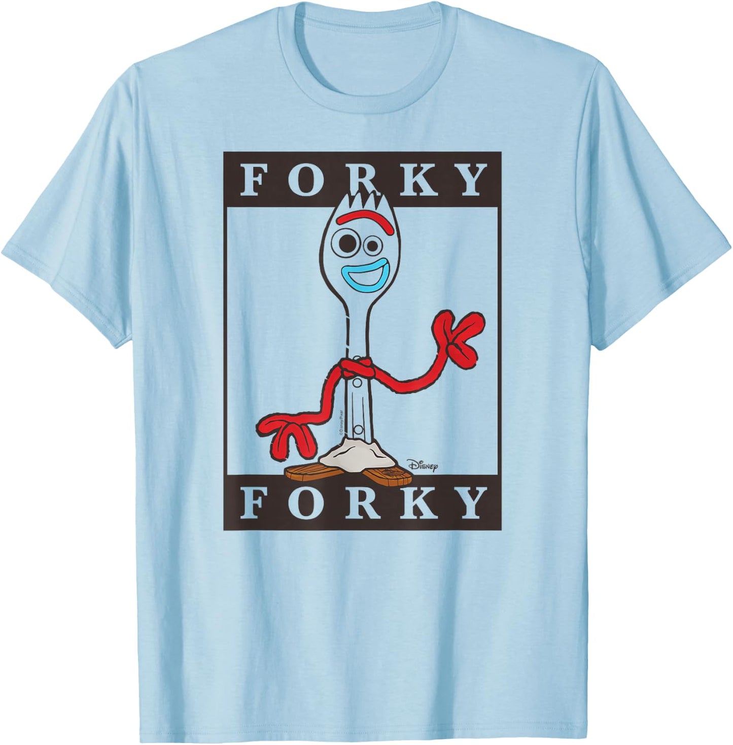 Toy Story - Type Block Forky T-Shirt - T-Shirt | Light Blue