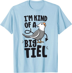 I'm Kind Of A Big Tiel White Face Cockatiel Parrot Birb T-Shirt - T-Shirt | Light Blue