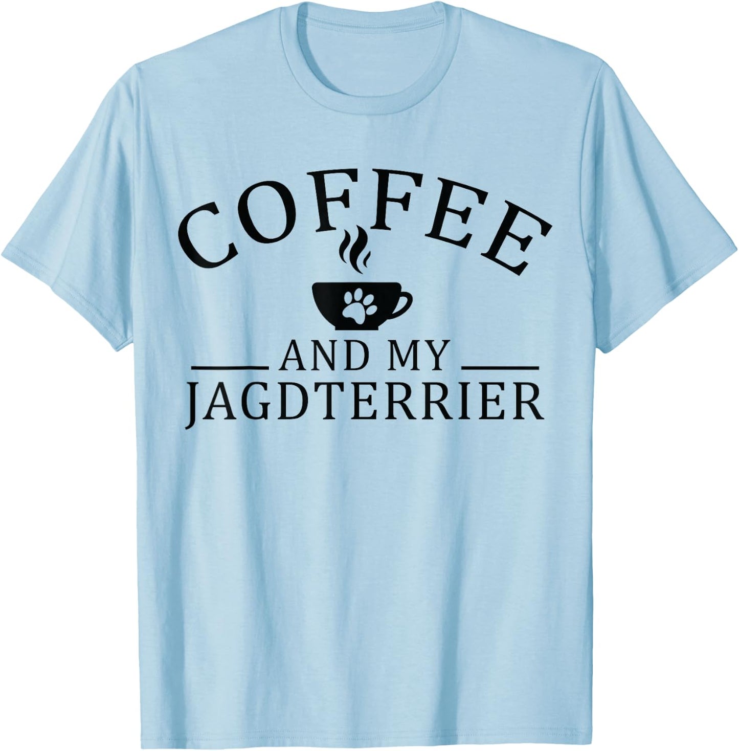 Jagdterrier Dog And Coffee T-Shirt - T-Shirt | Light Blue