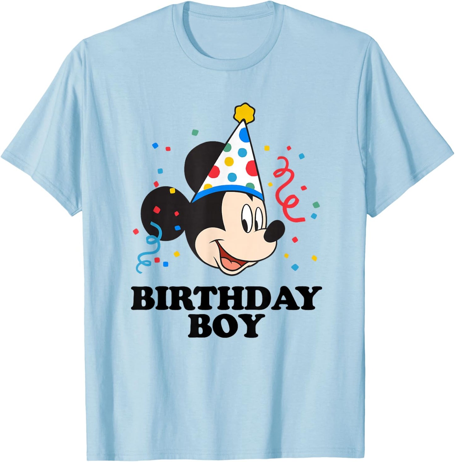 Disney Mickey Mouse Birthday Boy , Blue T-Shirt - T-Shirt | Light Blue