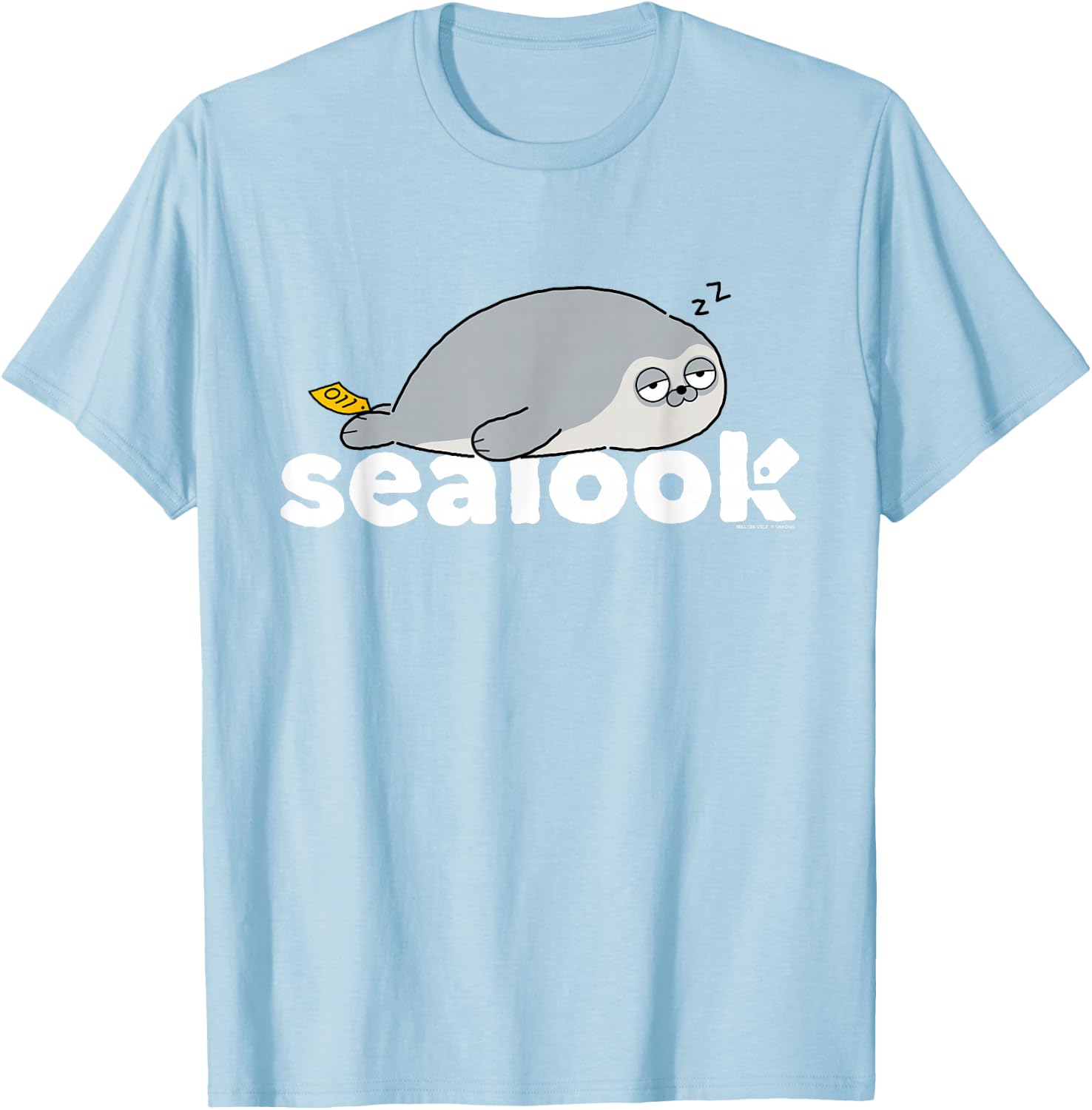 Sealook Sleepy Seal T-Shirt - T-Shirt | Light Blue