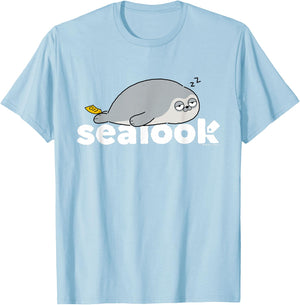 Sealook Sleepy Seal T-Shirt - T-Shirt | Light Blue