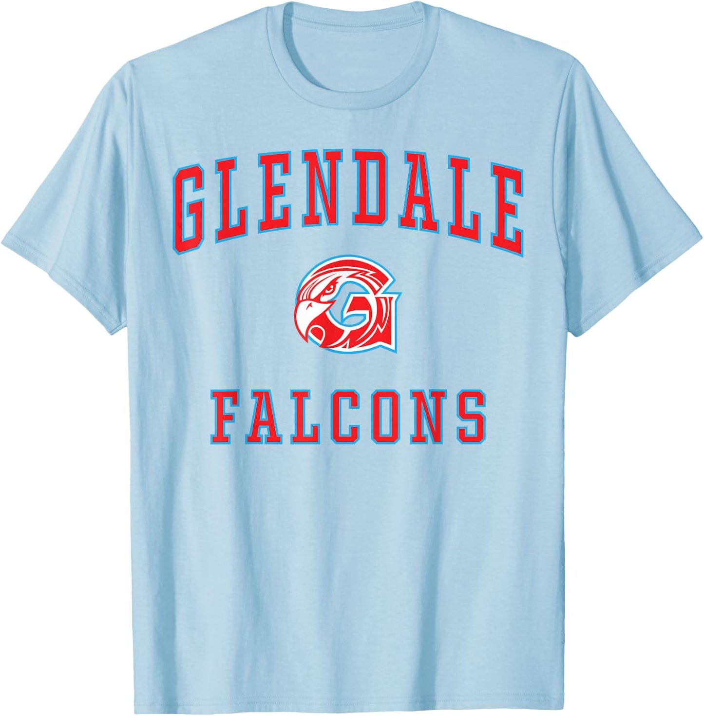 Glendale High School Falcons T-Shirt - T-Shirt | Light Blue