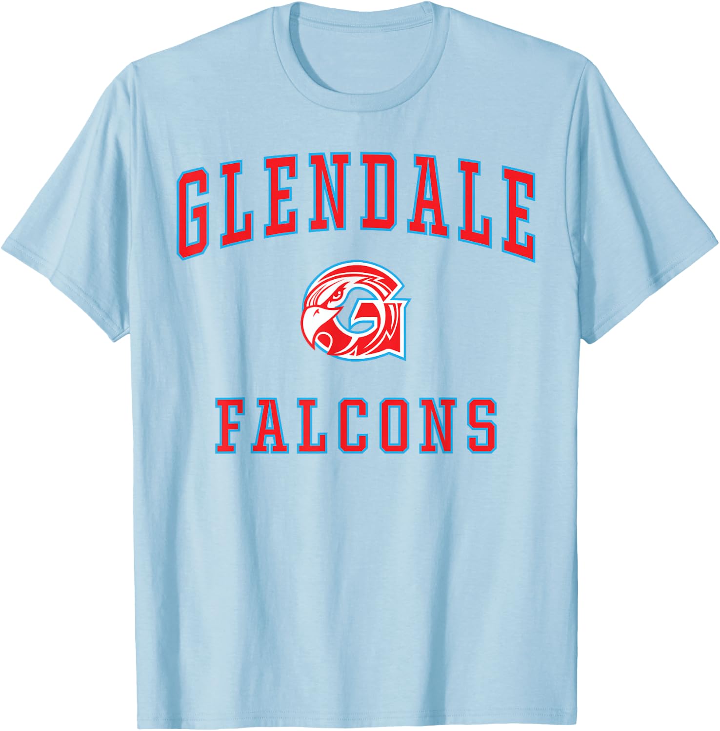 Glendale High School Falcons T-Shirt - T-Shirt | Light Blue