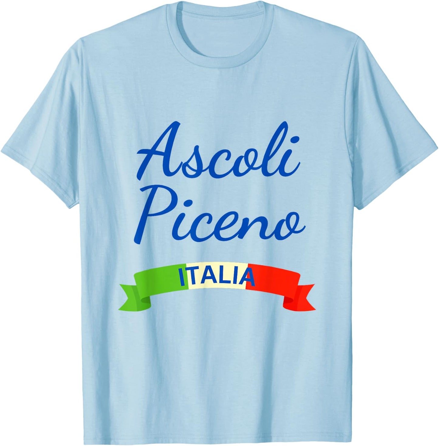 Ascoli Piceno Italy Flag Roma Italia Matching Italian T-Shirt - T-Shirt | Light Blue