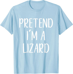 Pretend I'm A Lizard Costume Halloween Funny Easy Adult Kid T-Shirt - T-Shirt | Light Blue
