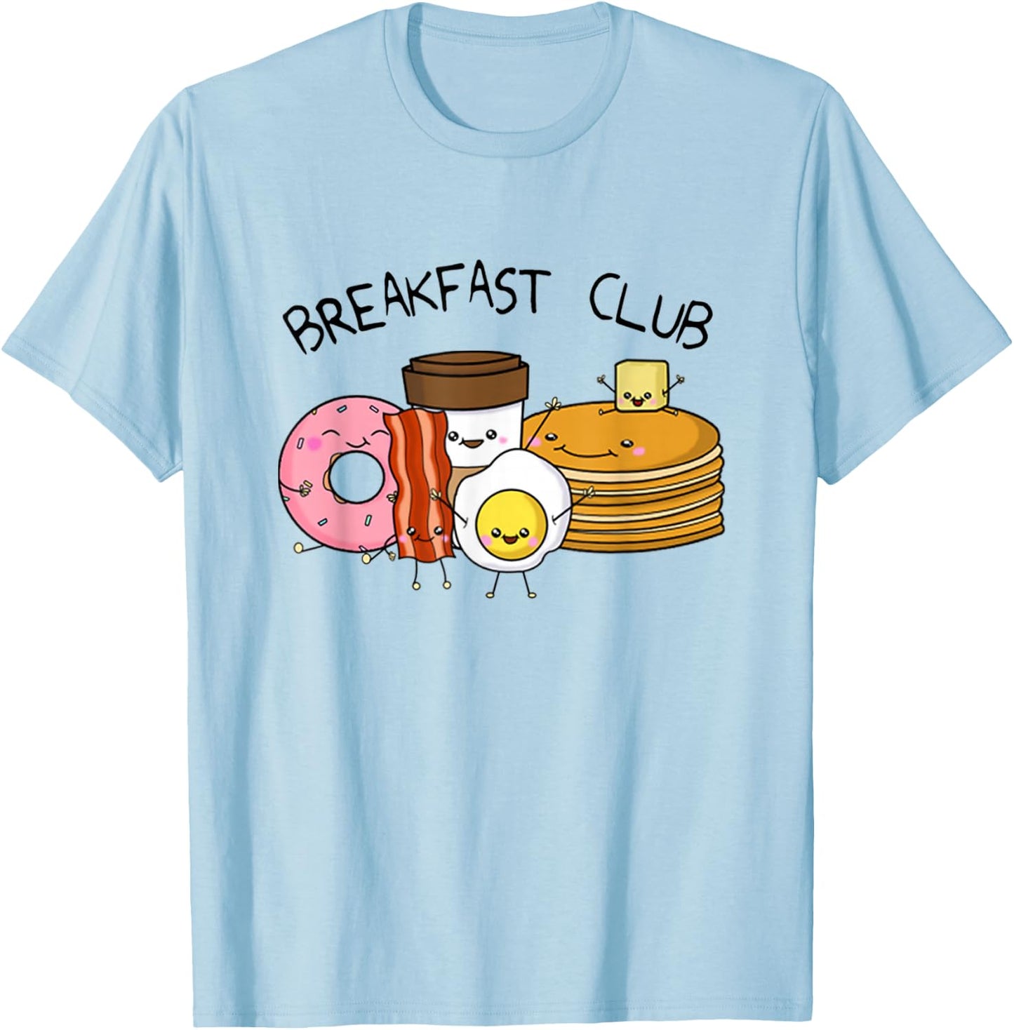 Breakfast Club Food Cute Kawaii Parody T-Shirt - T-Shirt | Light Blue
