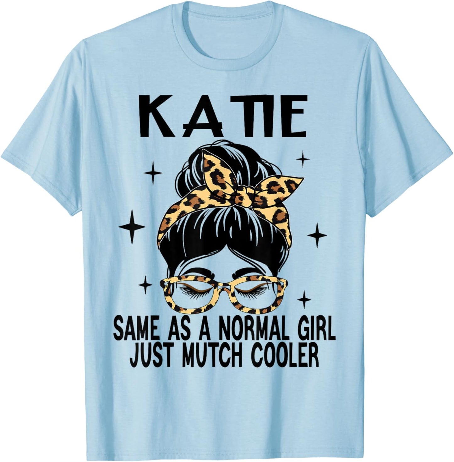 SwiftStyle Apparel KATIE Costume Cute Definition Personalized Name KATIE , Small, Grey T-Shirt - T-Shirt | Light Blue