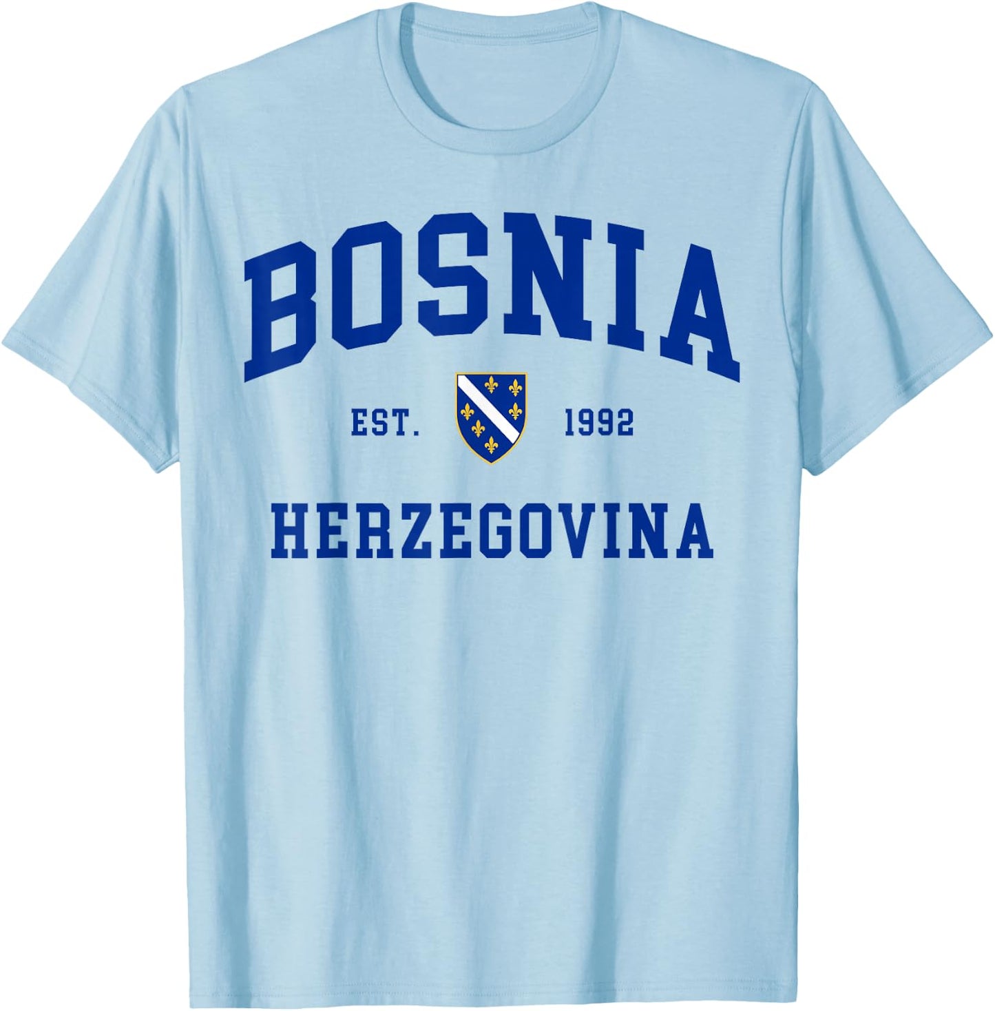 Bosnia Gift Flag Bosnia Vintage Herzegovina Sarajevo T-Shirt - T-Shirt | Light Blue