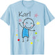 Karl , White T-Shirt - T-Shirt | Light Blue