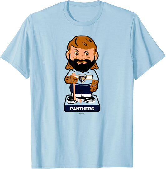 Florida Panthers Bobblehead Red Officially Licensed T-Shirt - T-Shirt | Light Blue