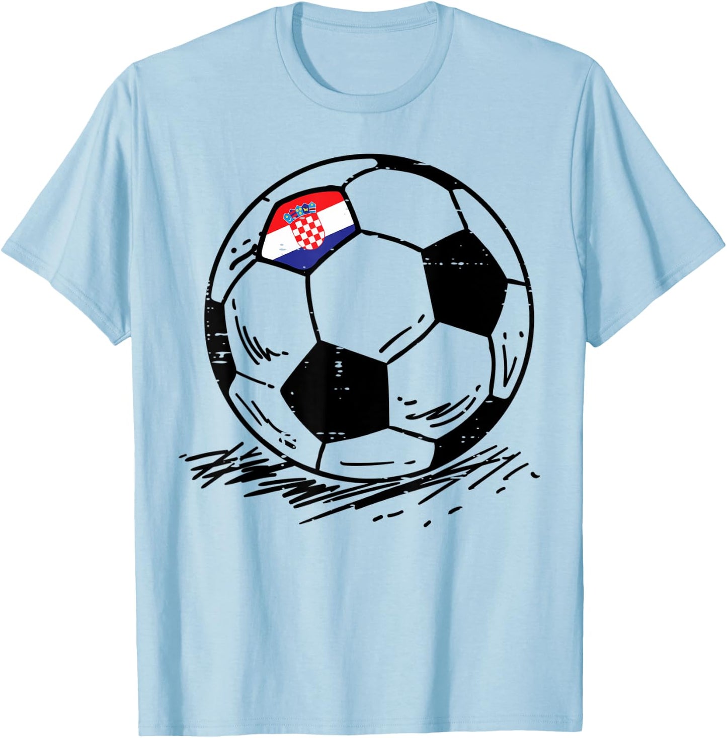 Croatia Flag Croatian Soccer Football Fan Men Women Kids T-Shirt - T-Shirt | Light Blue