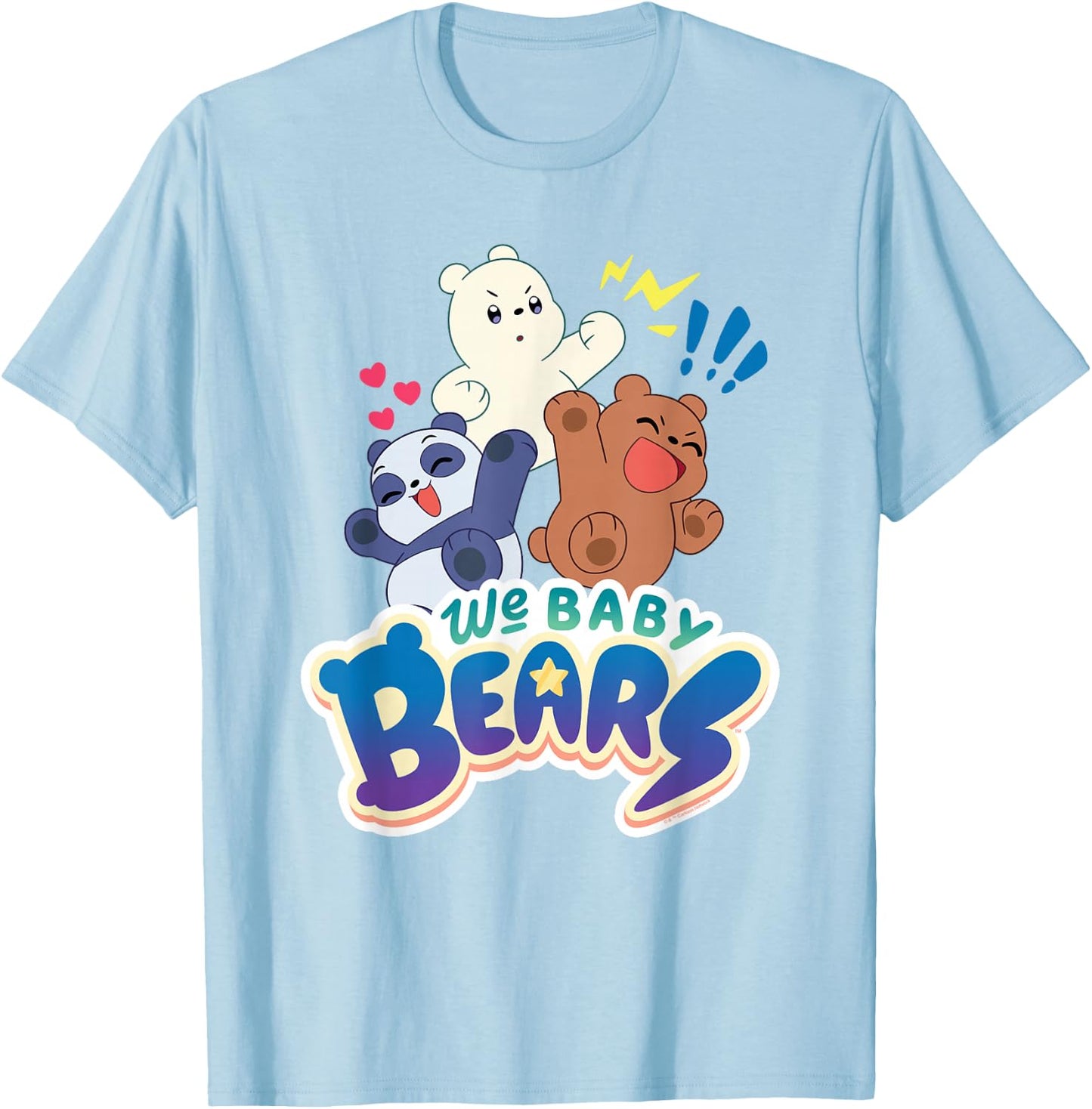 Cartoon Network We Baby Bears Logo and Trio T-Shirt - T-Shirt | Light Blue